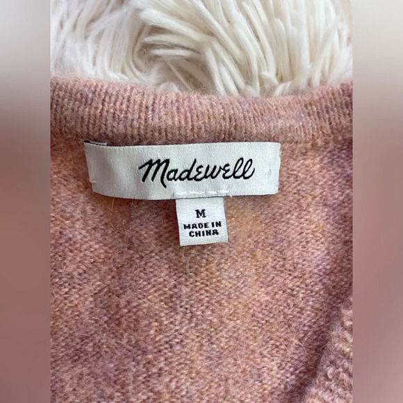 Madewell Kent Cardigan Sweater Coziest Yarn alpaca wool blend front pocket SZ M - Picture 6 of 6
